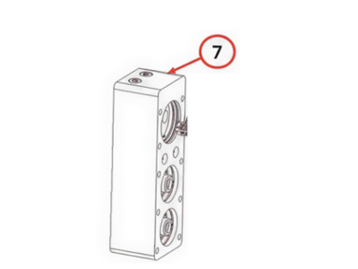 BLIND MANIFOLD (LEFT) ZEN 50 ASSEMBLED (includes #8#9)