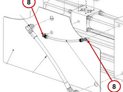 PLASTIC SERTO FITTING 6X8 - MALE ADAPTOR ELBOW UNION 1/4"