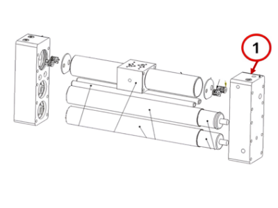 IN/OUT MANIFOLD (RIGHT) ZEN 150 ASSEMBLED Includes #8 and 9