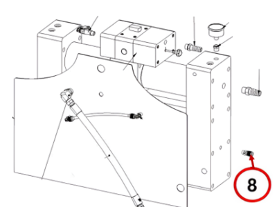 PLASTIC SERTO FITTING 6X8 - MALE ADAPTOR UNION 1/4"