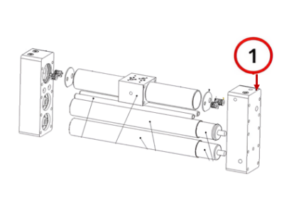 IN/OUT MANIFOLD (RIGHT) ZEN 100 ASSEMBLED includes #8 &9