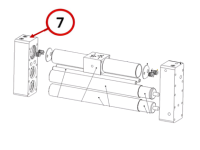 BLIND MANIFOLD (LEFT) ZEN 100 ASSEMBLED includes #8 &9