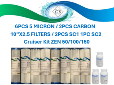 Cruising Kit-Schenker Watermaker Consumable Supplies ZEN 50 And All Others-10" Filters