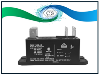 Watermaker Hp Pump Relay (12v Activated Relay 2 Pole 30Amp for 1Hp Motor)
