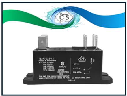 Watermaker Hp Pump Relay (12v Activated Relay 2 Pole 30Amp for 1Hp Motor)