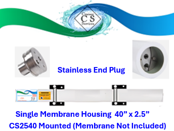 Watermaker CS2540 40inch x 2.5inch Pressure Vessels with Stainless Steel End Plugs