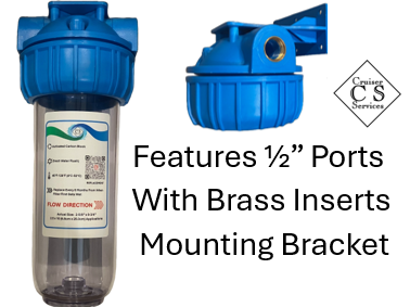 Watermaker Single Filter Housing (Carbon Freshwater Flush)