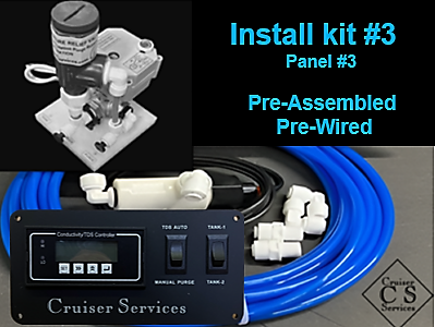 Watermaker Install Kit 3 (Panel Option C) with Tank 1 or 2 Switch