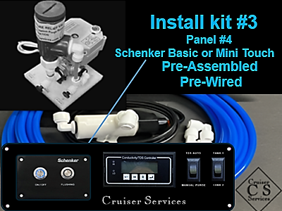 Watermaker Install Kit 3 (Panel Option D) Tank 1 or 2 Switch with Schenker Panel Integration
